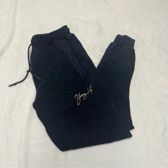 YoungLA Black/Blue tint Joggers - Picture 1 of 6